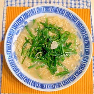 青唐辛子とニラのラーメン♪